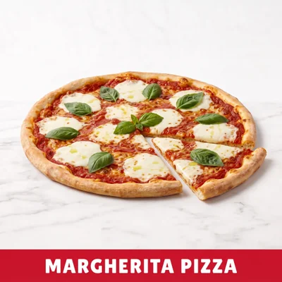 Classic Italian Margherita Pizza at Cheam Peri Peri